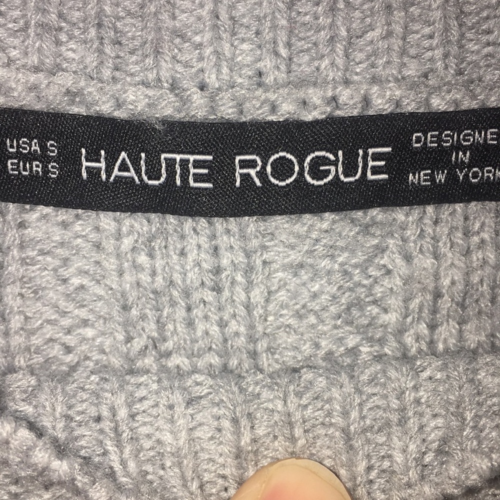 Haute Rogue Ruffle Sleeve Cable Knit Sweater Small - Picture 3 of 15